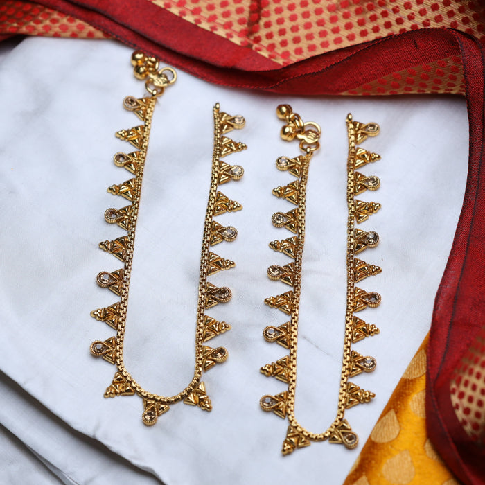 Antique traditional anklets / payal ( Standard length) 25