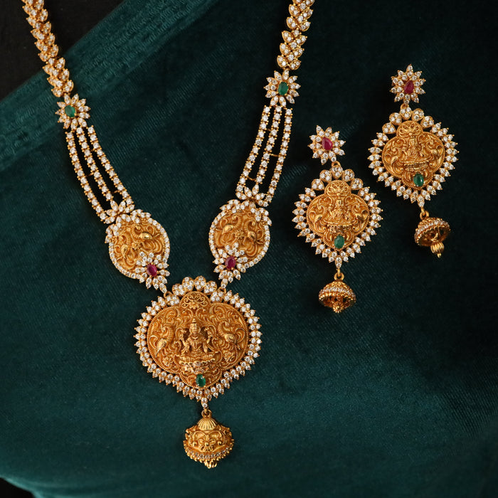 Antique long necklace and earrings 16772
