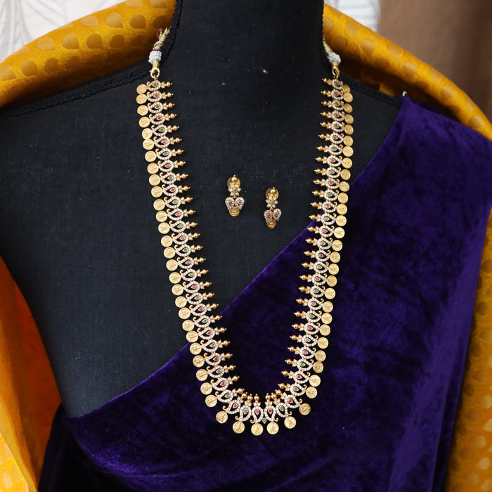 Antique long necklace and earrings 15893