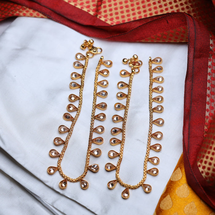 Antique traditional anklets / payal ( Standard length) 15