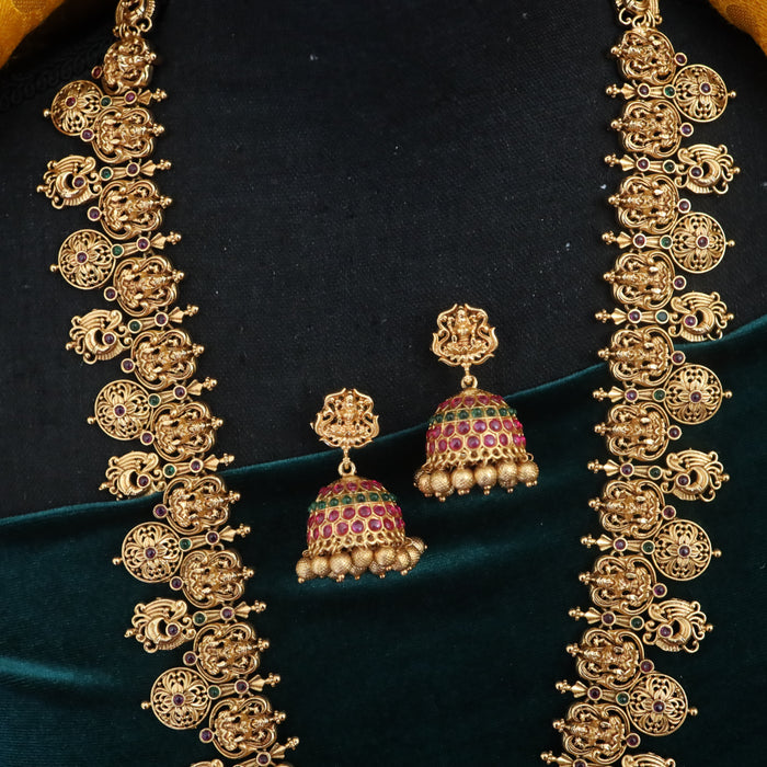 Antique long necklace with earrings 16690