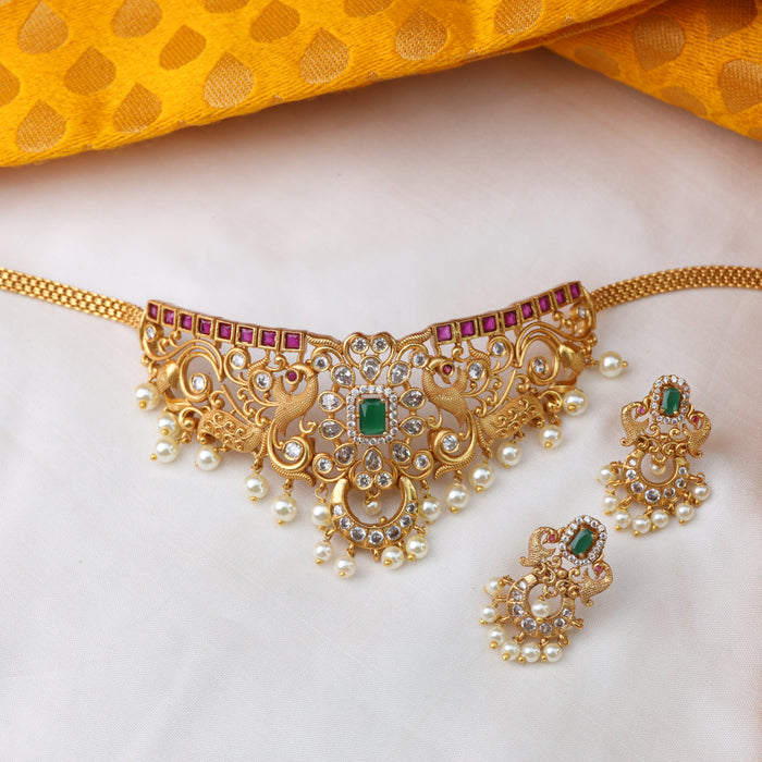 Antique choker necklace and earrings 15700