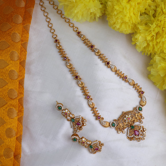 Antique short necklace and earrings 246514