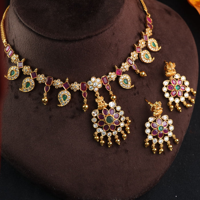 Antique choker necklace with earrings 1767