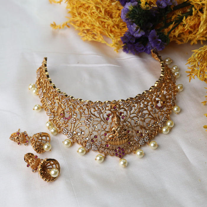 Antique choker necklace and earring 14165