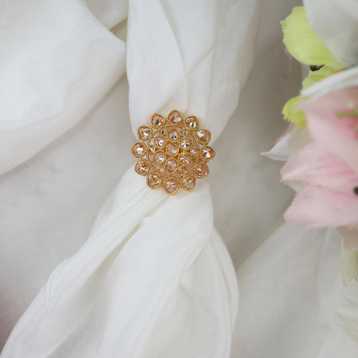 Gold adjustable ring - one size fits all 1344