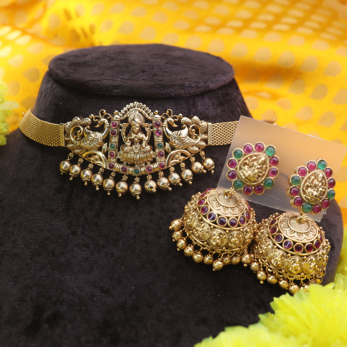 Antique choker necklace and earrings