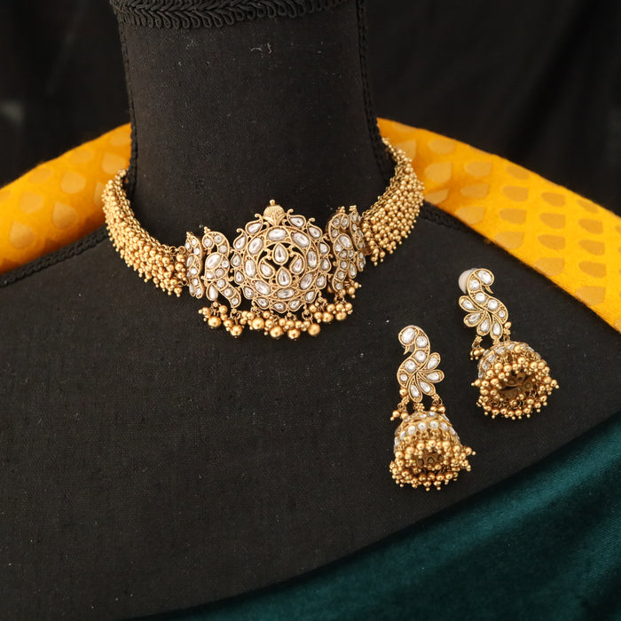 Antique choker necklace and earrings 16912