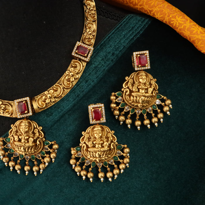 Antique long necklace and earrings 16768