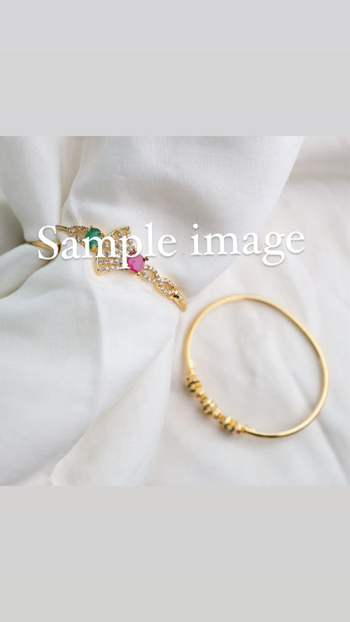 Gold plated simple bangle 008